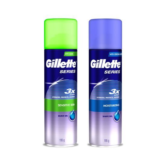 Gillette Series Gel 195g, choose one (Moisturizing/Sensitive Skin)