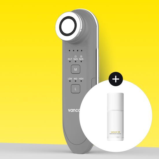 Vancore Liriheal High-Frequency Massager in limited edition, featuring a sleek design, alongside a free Radiata Serum for effective spot and blemish care, perfect for K-Beauty enthusiasts.