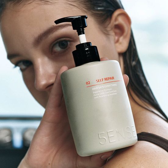 Alt text: Five Sense Self Repair 350ml shampoo for men, part of K-Beauty skincare, promoting healthy hair care.
