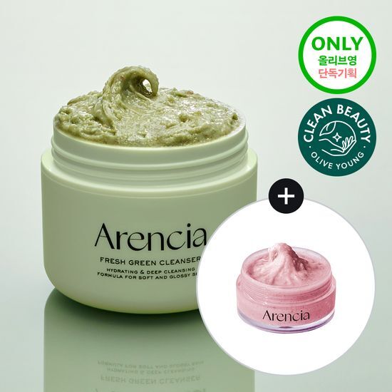 Arencia Fresh Green Cleanser 120g set (+Rosehip Cleanser 15g)