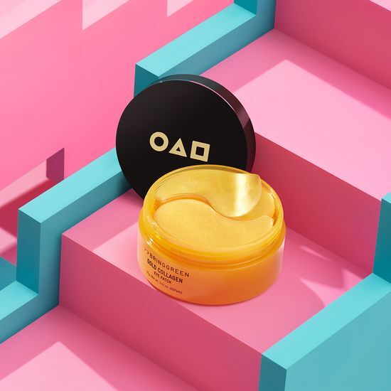 Bring Green Gold Collagen Eye Patches - 60 Sheets for revitalizing skincare, featuring K-Beauty innovation for youthful eyes.