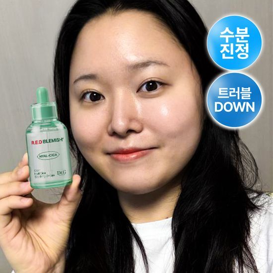 Dr.G Red Blemish Clear Hyal Cica Soothing Serum 50ml - Soothing skincare serum for blemish-prone skin, featuring hyaluronic acid and cica for hydration and healing.