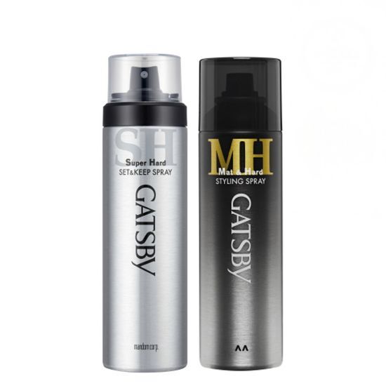 Matte & Hard Spray by Gatsby, 200ml - Men's beauty styling product for a strong hold and matte finish.