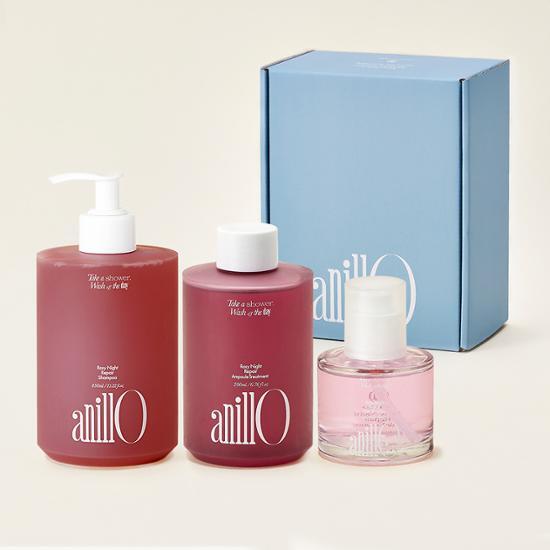 Anilo Rosy Night Repair Set (Shampoo + Ampoule Treatment + Essence)
