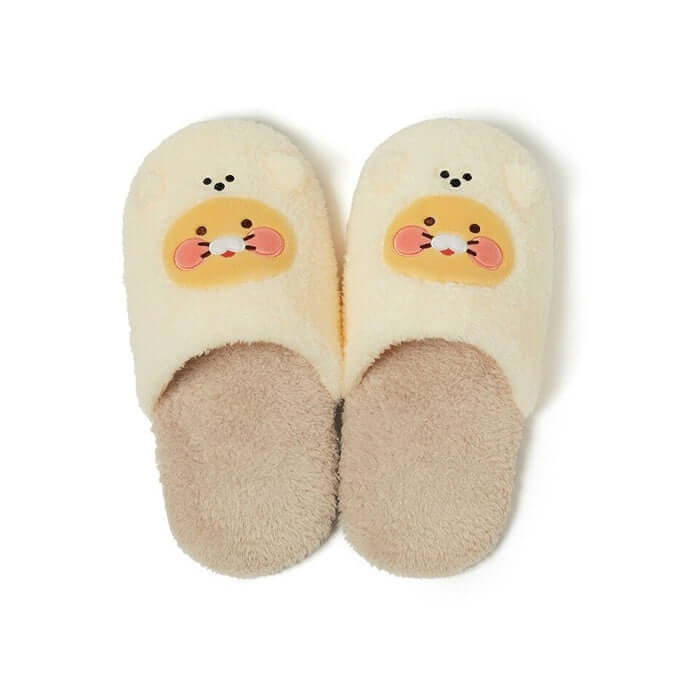 Fluffy Friends Slippers - Chunsik by Kakao Friends - Available at allkpopmag. Price: $31.75.