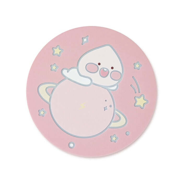 Peach Character Wireless Charging Pad - Animation Design by Kakao Friends - Available at allkpopmag. Price: $49.38.