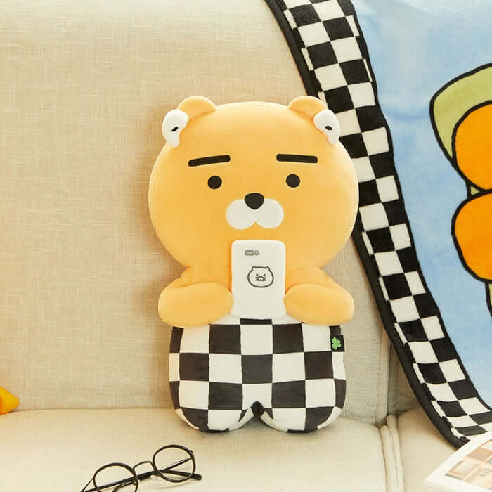 EveryYay Flat Pillow - Checkerboard Lion by Kakao Friends - Available at allkpopmag. Price: $37.62.
