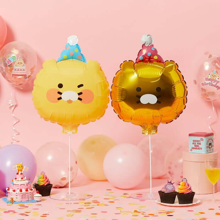 Bling Party Cone Hats Face Balloons 2P - Chunsik by Kakao Friends - Available at allkpopmag. Price: $11.76.
