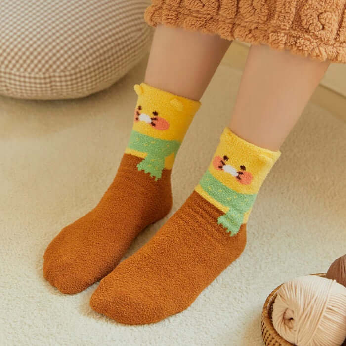 Cabin in the Forest Sleep Socks - Chunshiki by Kakao Friends - Available at allkpopmag. Price: $11.76.