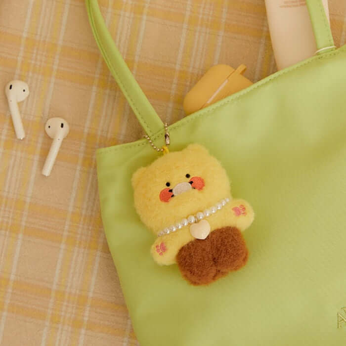 Flat Fossil Pearl Necklace Keyring Doll - Chun-sik by Kakao Friends - Available at allkpopmag. Price: $14.11.