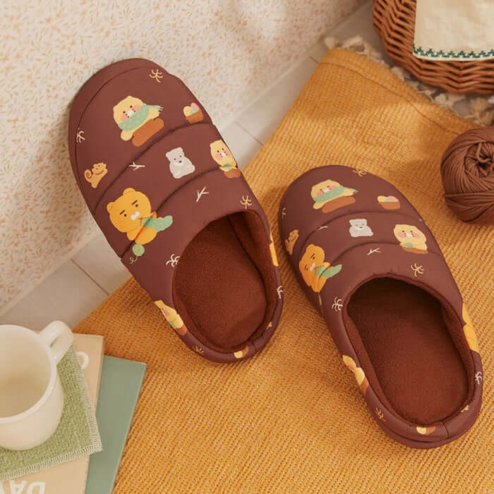 Cabin in the Forest Padded Slippers - La & Chun by Kakao Friends - Available at allkpopmag. Price: $36.45.