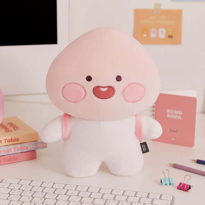 Peach Baby Pillow Backpack for Men by Kakao Friends - Available at allkpopmag. Price: $25.87.