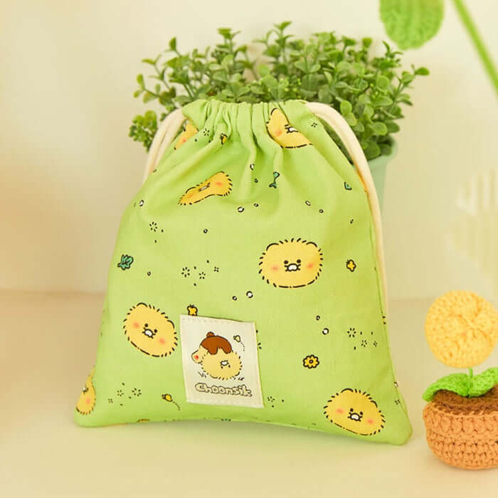 Chunsik's Daily String Pouch - Cute Pet Accessory by Kakao Friends - Available at allkpopmag. Price: $14.11.