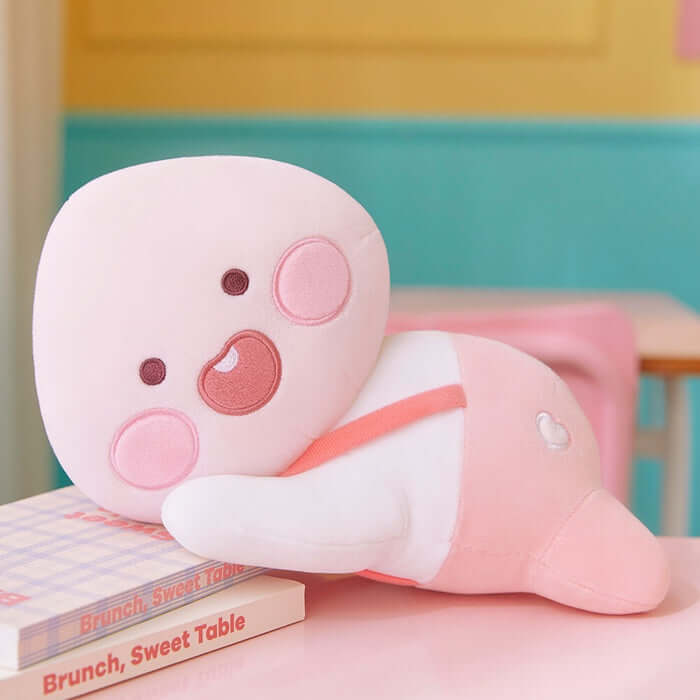 Peek-a-boo Shy Baby Pillow - Apeach by Kakao Friends - Available at allkpopmag. Price: $19.99.