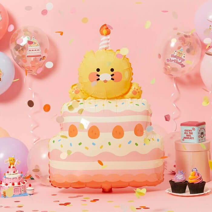 Bling Party Cake Balloon - Chunsik by Kakao Friends - Available at allkpopmag. Price: $11.76.