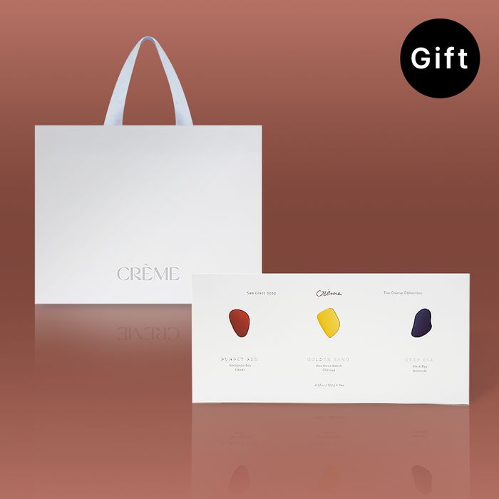 Chuseok Gift Set - 3 Sea Glass Soaps with Free Shopping Bag & Net by Cream - Available at allkpopmag. Price: $39.98.