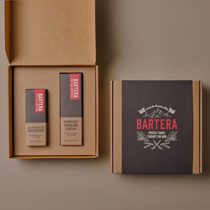 Comfort Shaving Cream + All-in-One Gel Moisturizer Set by Bartera - Available at allkpopmag. Price: $63.80.