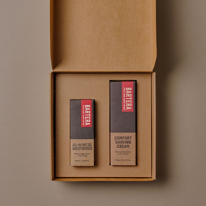 Comfort Shaving Cream + All-in-One Gel Moisturizer Set by Bartera - Available at allkpopmag. Price: $63.80.