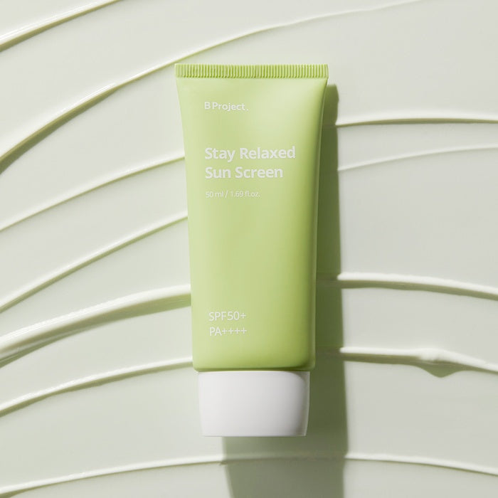 Stay Relaxed Sunscreen SPF+ PA++++ by B-Project - Available at allkpopmag. Price: $24.57.