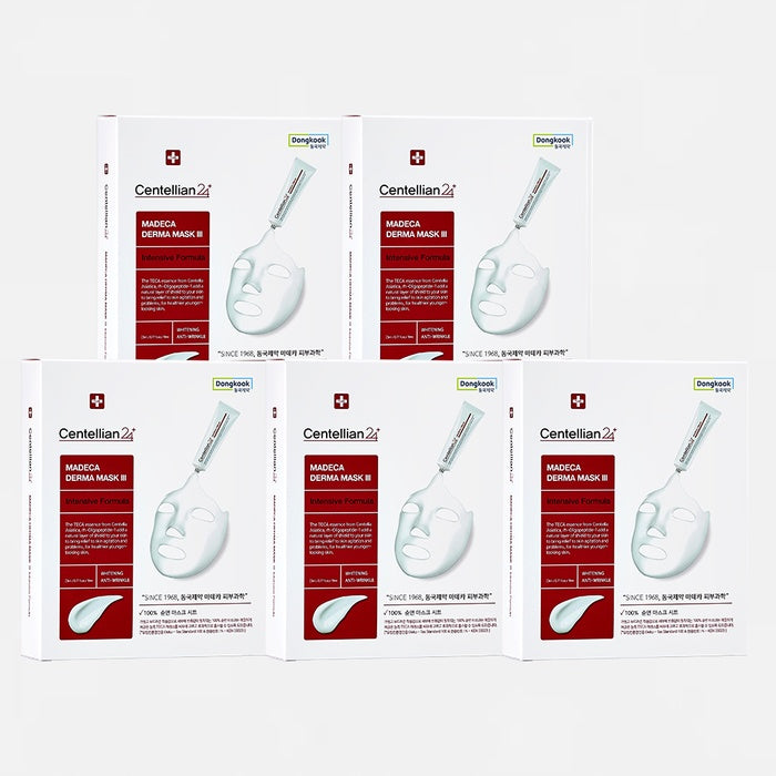 Madeca Derma Mask 3 Intensive Formula 23ml 5 Boxes (50 Sheets) by Centellian24 - Available at allkpopmag. Price: $53.97.