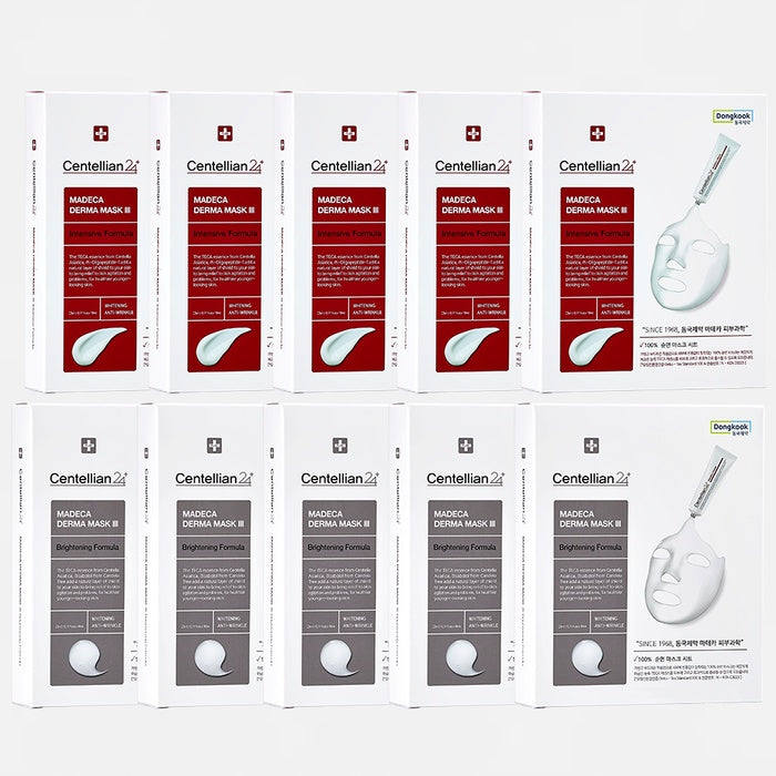 Intensive Formula 5 Boxes + Brightening Formula 5 Boxes (100 Sheets) by Centellian24 - Available at allkpopmag. Price: $102.18.