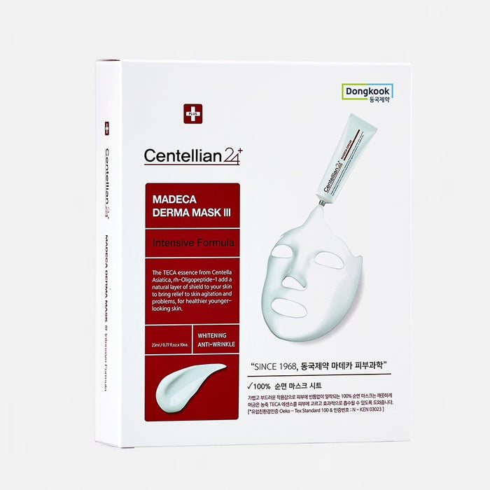 Madeca Derma Mask 3 Intensive Formula 23ml (10 Sheets) by Centellian24 - Available at allkpopmag. Price: $15.17.