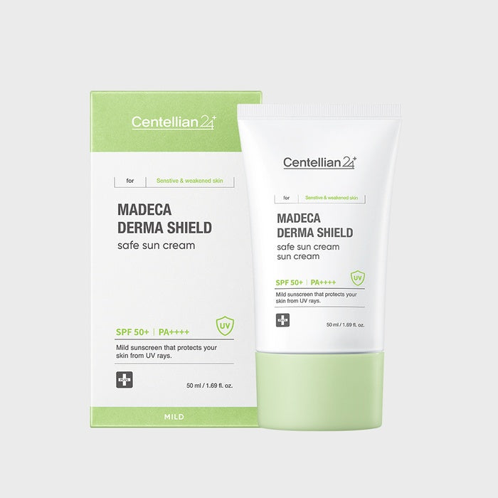Centellian24 Madeca Derma Shield Safe Sunscreen 50ml (SPF50+) by Centellian24 - Available at allkpopmag. Price: $27.04.