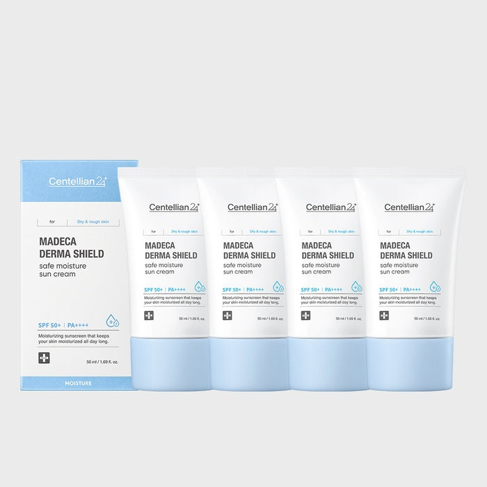 Centellian24 Madeca Derma Shield Safe Moisture Sunscreen 50ml (SPF50+) 4-Pack by Centellian24 - Available at allkpopmag. Price: $108.17.