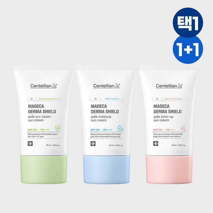 Centellian24 Madeca Derma Shield Safe Sunscreen 50ml (SPF50+) Set by Centellian24 - Available at allkpopmag. Price: $37.62.