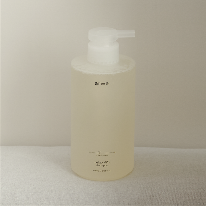 Relax 45 Anti-Dryness Shampoo 500ml by Arve - Available at allkpopmag. Price: $31.75.