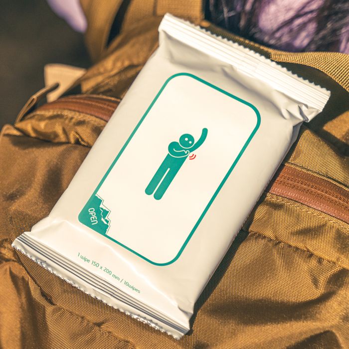 Outdoor Body Deodorant Powder Wipes (10 Pack) for Hiking, Camping by Hill Ground - Available at allkpopmag. Price: $5.88.