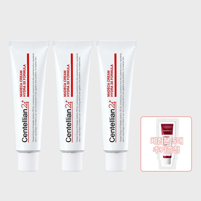 Madeca Cream Hydra 3X Formula Season 3 50ml x 3 + 1ml x 5 by Centellian24 - Available at allkpopmag. Price: $62.20.