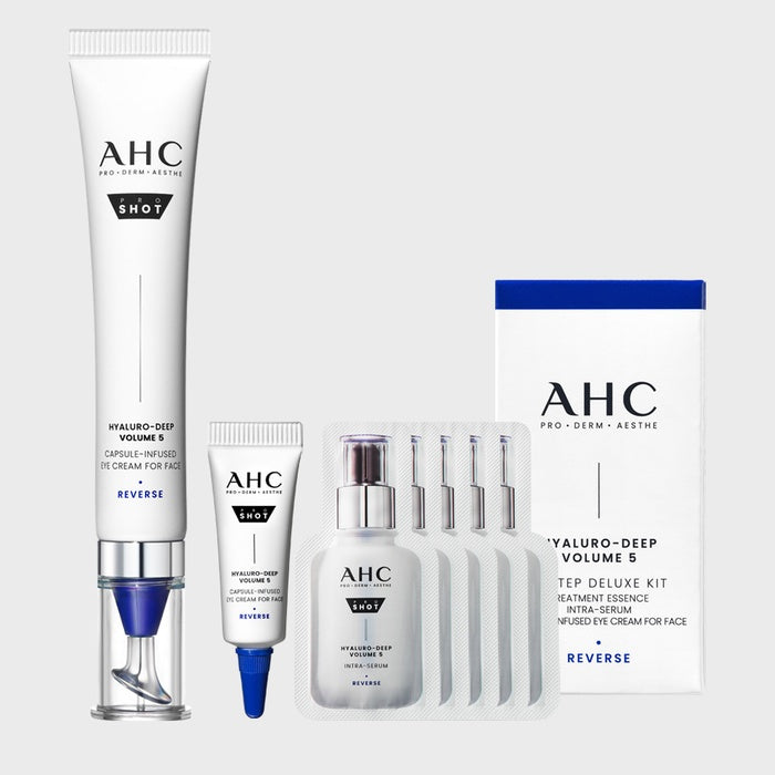 ProShot Hyaluronic Deep Volume 5 Capsule Infused Eye Cream 30ml + Gift Trial Kit by AHC - Available at allkpopmag. Price: $25.57.