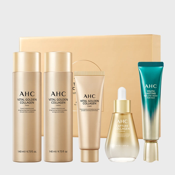 Golden Collagen Care 5-Piece Set by AHC - Available at allkpopmag. Price: $46.44.