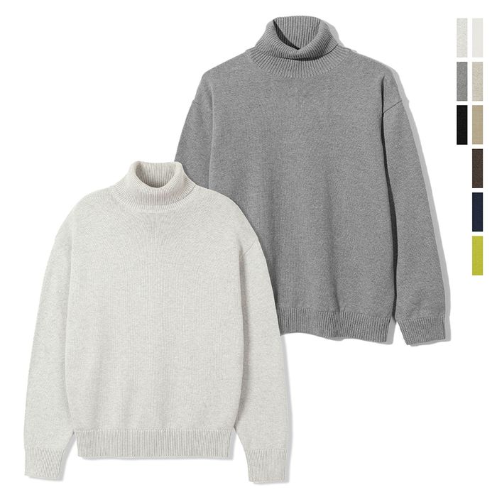 100% Cotton Soft Basic Turtleneck Knit - 9 Colors COOSKT006 by Custom Clock - Available at allkpopmag. Price: $38.80.