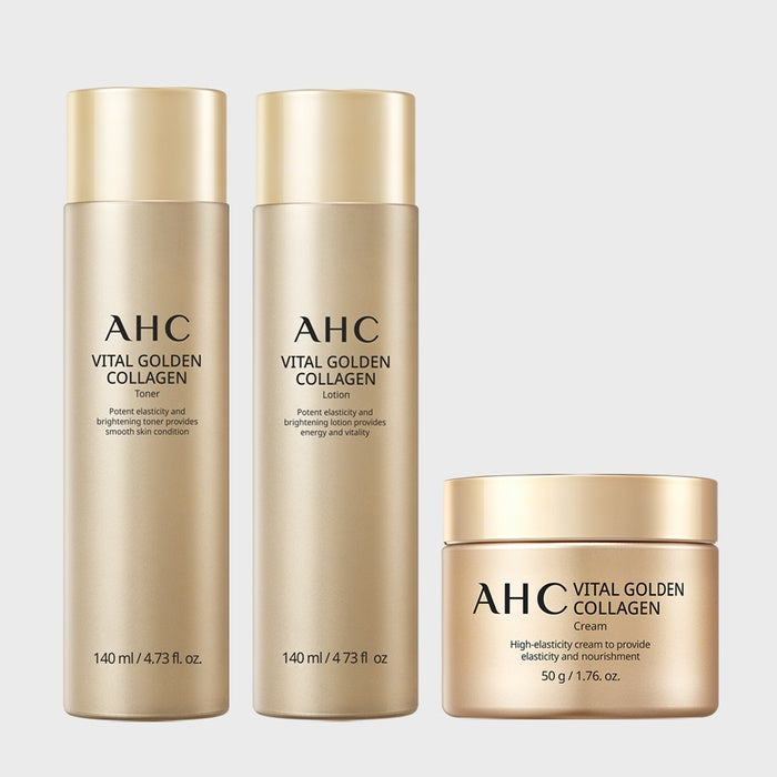 Vital Golden Collagen Basic Set - Choose 1 (Toner/Lotion/Cream) by AHC - Available at allkpopmag. Price: $11.64.
