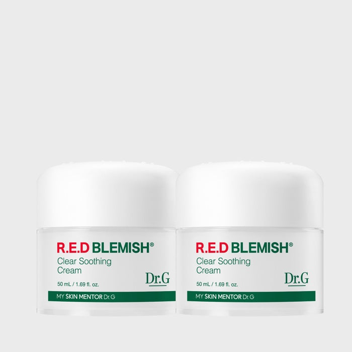Red Blemish Clear Soothing Cream 50ml Jar (1+1) Set by Dr. G - Available at allkpopmag. Price: $36.45.