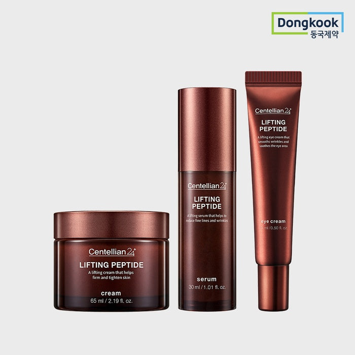 Centellian24 Lifting Peptide Serum 30ml + Cream 65ml + Eye Cream 15ml - Firming, Brightening, Anti-Wrinkle by Centellian24 - Available at allkpopmag. Price: $53.62.