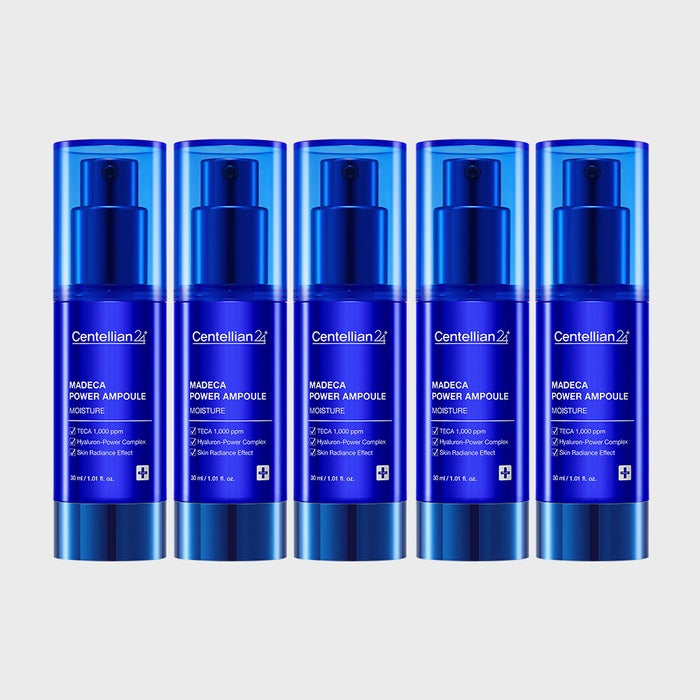 Centellian24 Madeca Power Ampoule Moisture 30ml (5pcs) - Hydration, Brightening, Anti-Aging by Centellian24 - Available at allkpopmag. Price: $121.11.