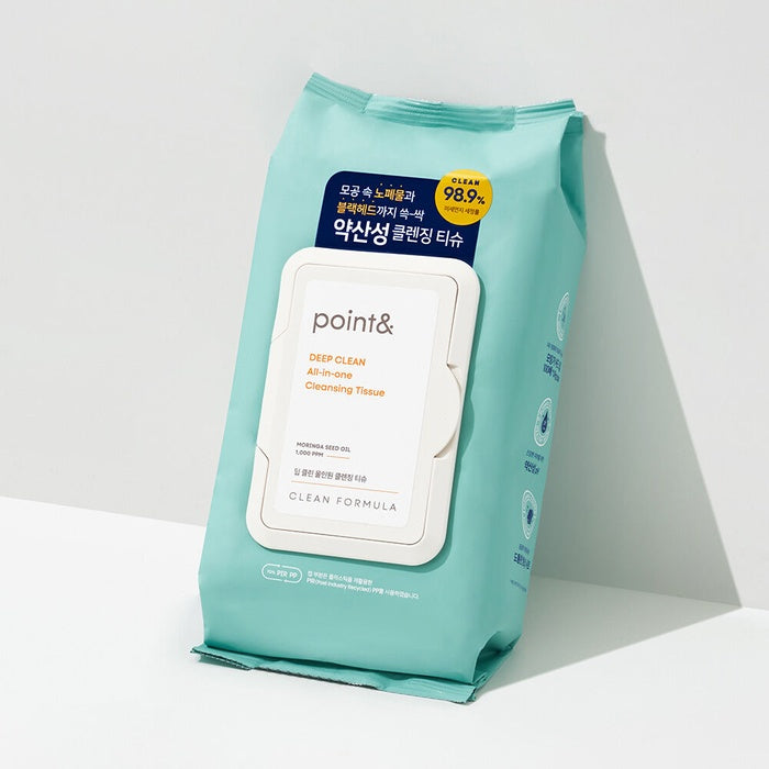 [Point N] Deep Clean All-in-One Low pH Cleansing Wipes 80 Sheets by Point And - Available at allkpopmag. Price: $10.46.