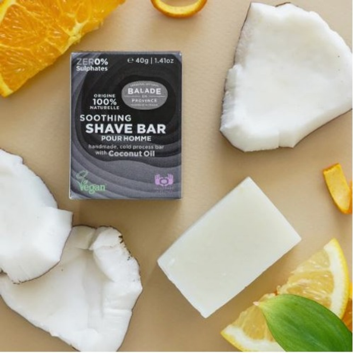 French Handmade Organic Soothing Shave Bar for Men 40g by Ballad in Provence - Available at allkpopmag. Price: $20.34.