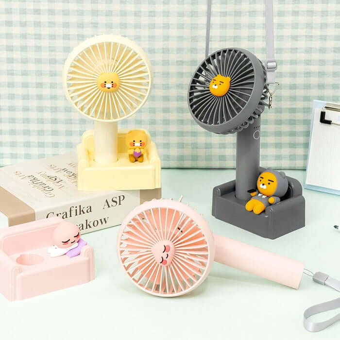 [Travel Essential] Kakao Friends Hipster Docking Power Bank 5000mAh + Relaxing Sofa Portable Fan by Kakao Friends Tech Products - Available at allkpopmag. Price: $46.91.