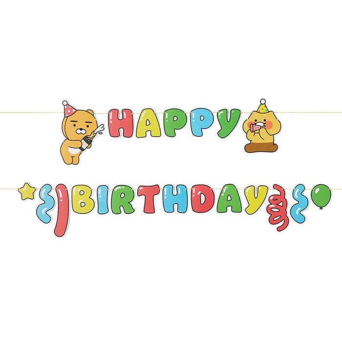 Bling Party HBD Garland - Ra & Chun by Kakao Friends - Available at allkpopmag. Price: $10.58.