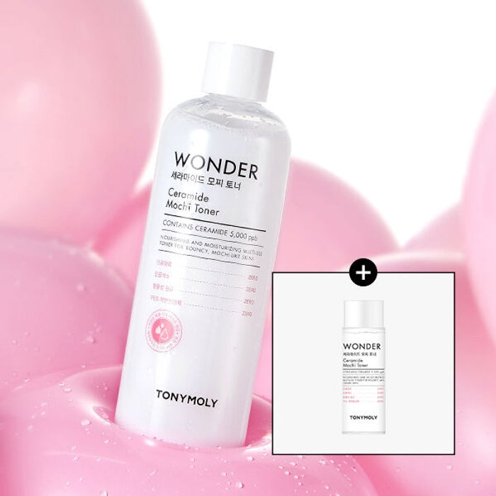 Wonder Ceramide Mochi Toner 500ml + Mochi Toner 50ml by Tony Moly - Available at allkpopmag. Price: $14.70.