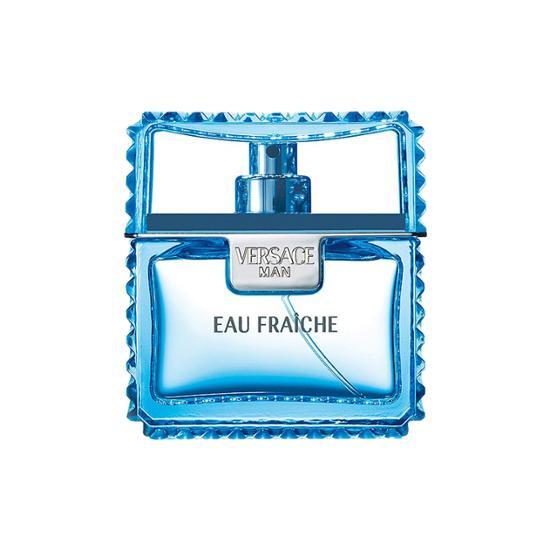 Versace Man Eau Fraîche 50ml fragrance for men, featuring a sleek bottle design, perfect for personal care and grooming.