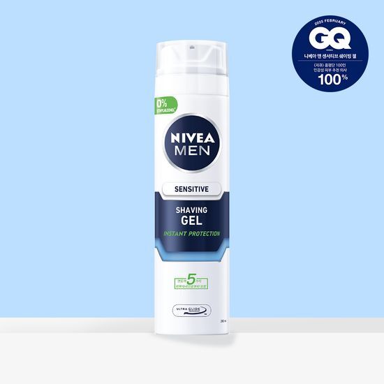 200ml Nivea Men Sensitive Shaving Gel for a smooth shaving experience, perfect for men's beauty routines.