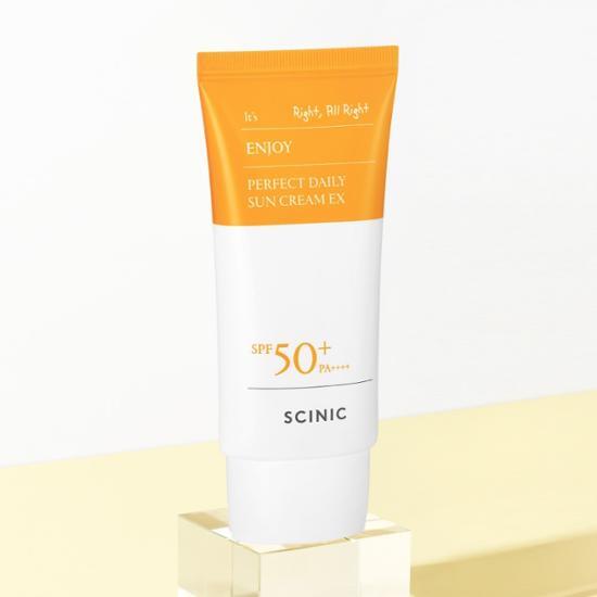 Scinic CYNIC Enjoy Perfect Sun Cream EX SPF50+ PA++++ 50ml - K-Beauty sun care product for effective UV protection.