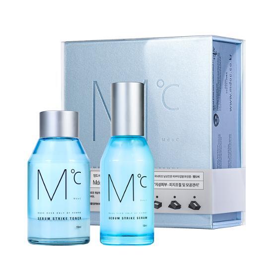 Image of MDC Sebum Strike Set, a K-Beauty skincare product designed to control excess oil and provide hydration, featuring moisturizers for a balanced complexion.