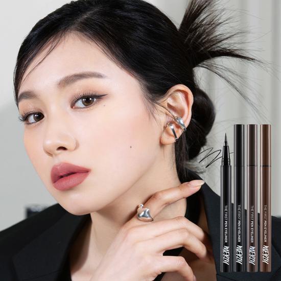 Brown Mujii First Pen Eyeliner in shade 'Brownie' for precise and effortless application.