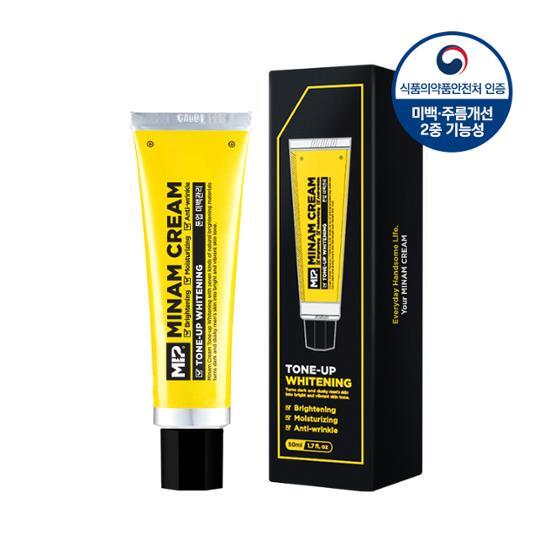 50ml Mif Men's Cream Tone-Up Whitening skincare product for K-Beauty, designed to brighten and moisturize.